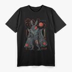 Mothman Anatomy Japanese Retro Style with a Cryptid Twist T-Shirt