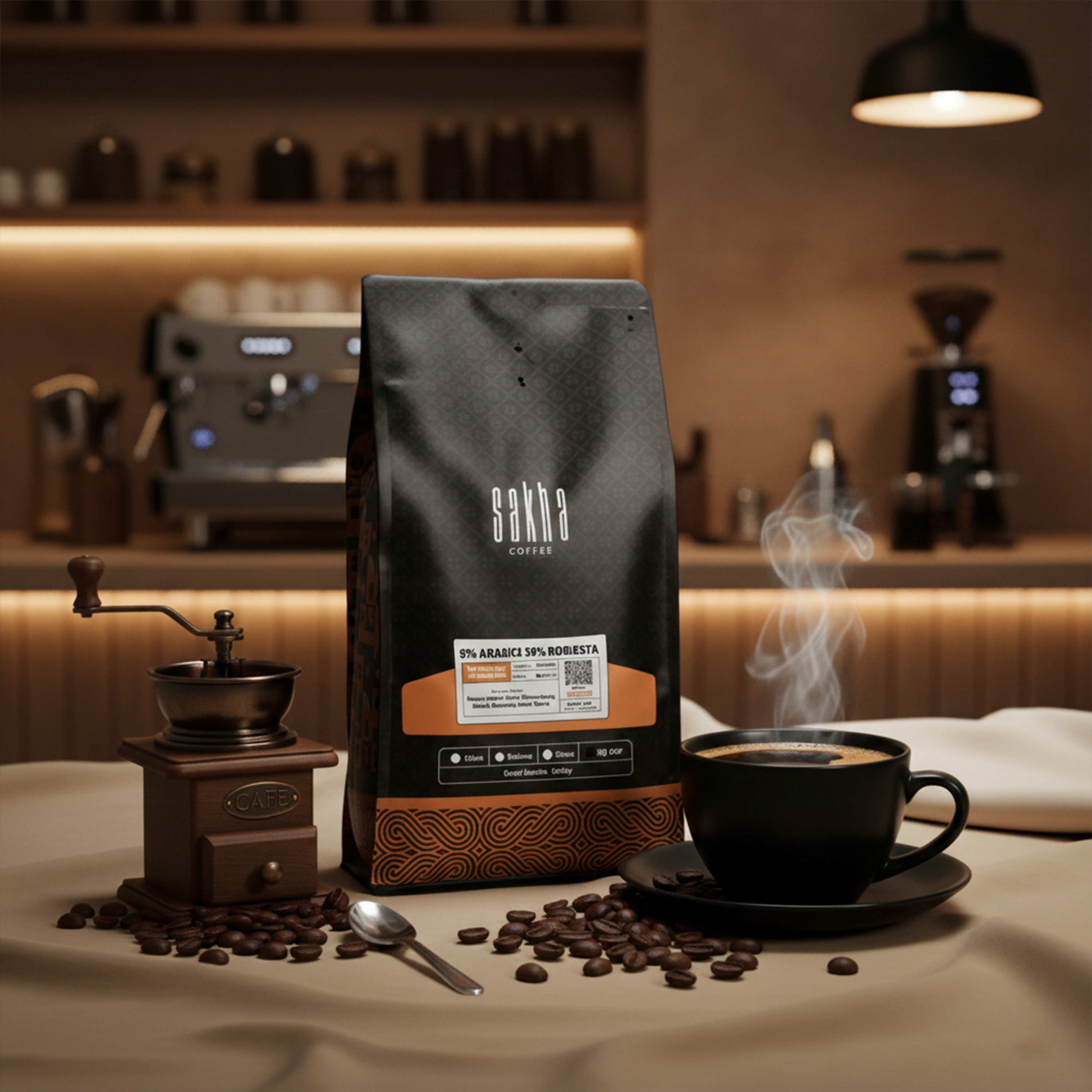 Sakha Coffee Roastery 50% Arabica Espresso Blend Coffee Beans 1kg – Value Roast