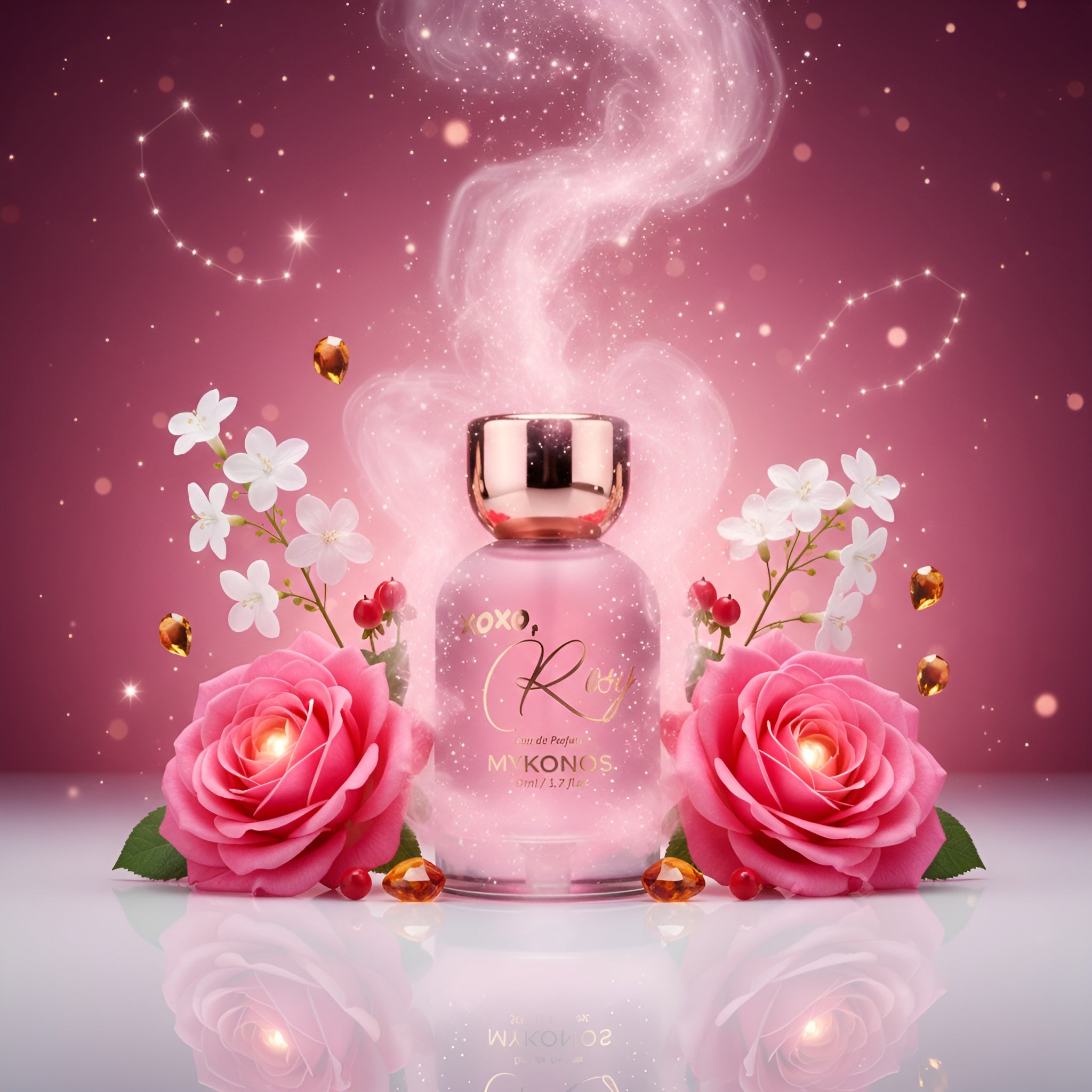 Mykonos XOXO Rosy Eau de Parfum 50ml Sweet Rosy Floral Luxury Scent