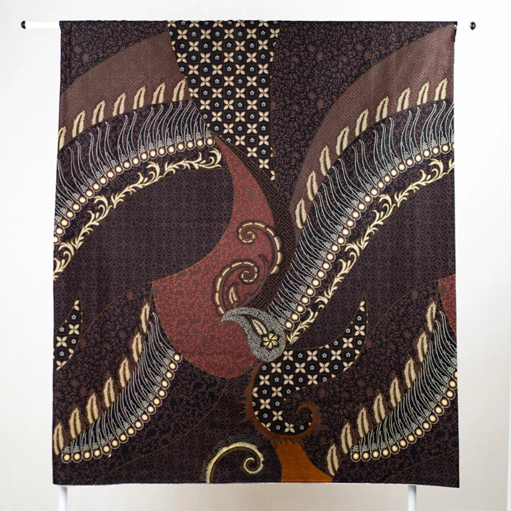 Hadinata Superfine Cotton Batik Fabric Deswan Maroon – 2 Meter Fabric