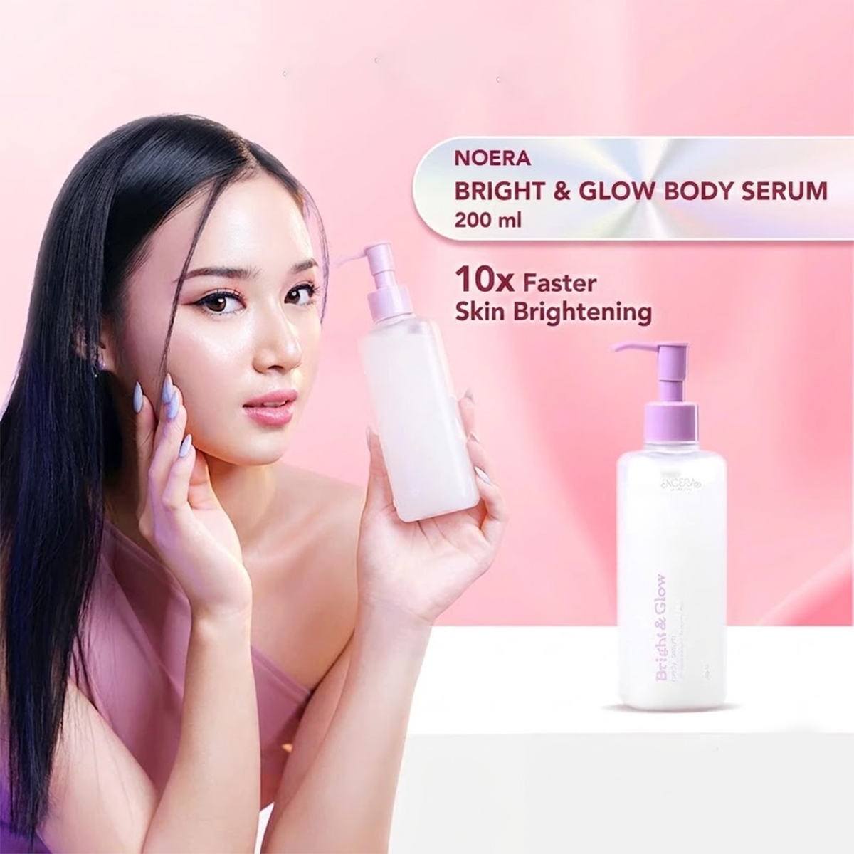 Noera Bright & Glow Body Serum 10X Extra Whitening Booster HB Anggur 100ml