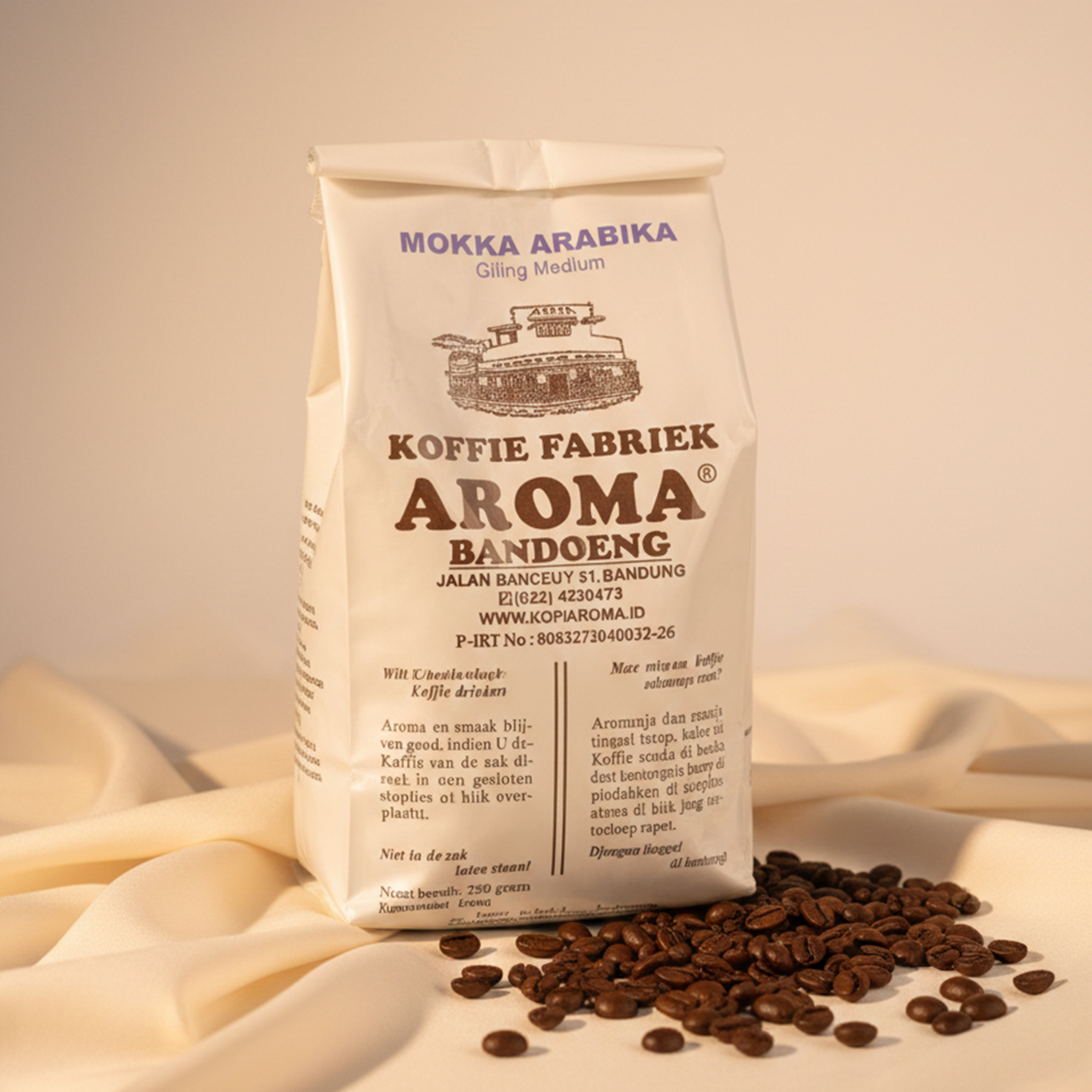 Kopi Aroma Bandung Mokka Arabica Coffee Beans 500g – Premium Whole Bean Coffee