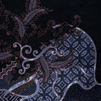 Hadinata Premium Superfine Cotton Batik Fabric Datura Black – 3 Meter Fabric