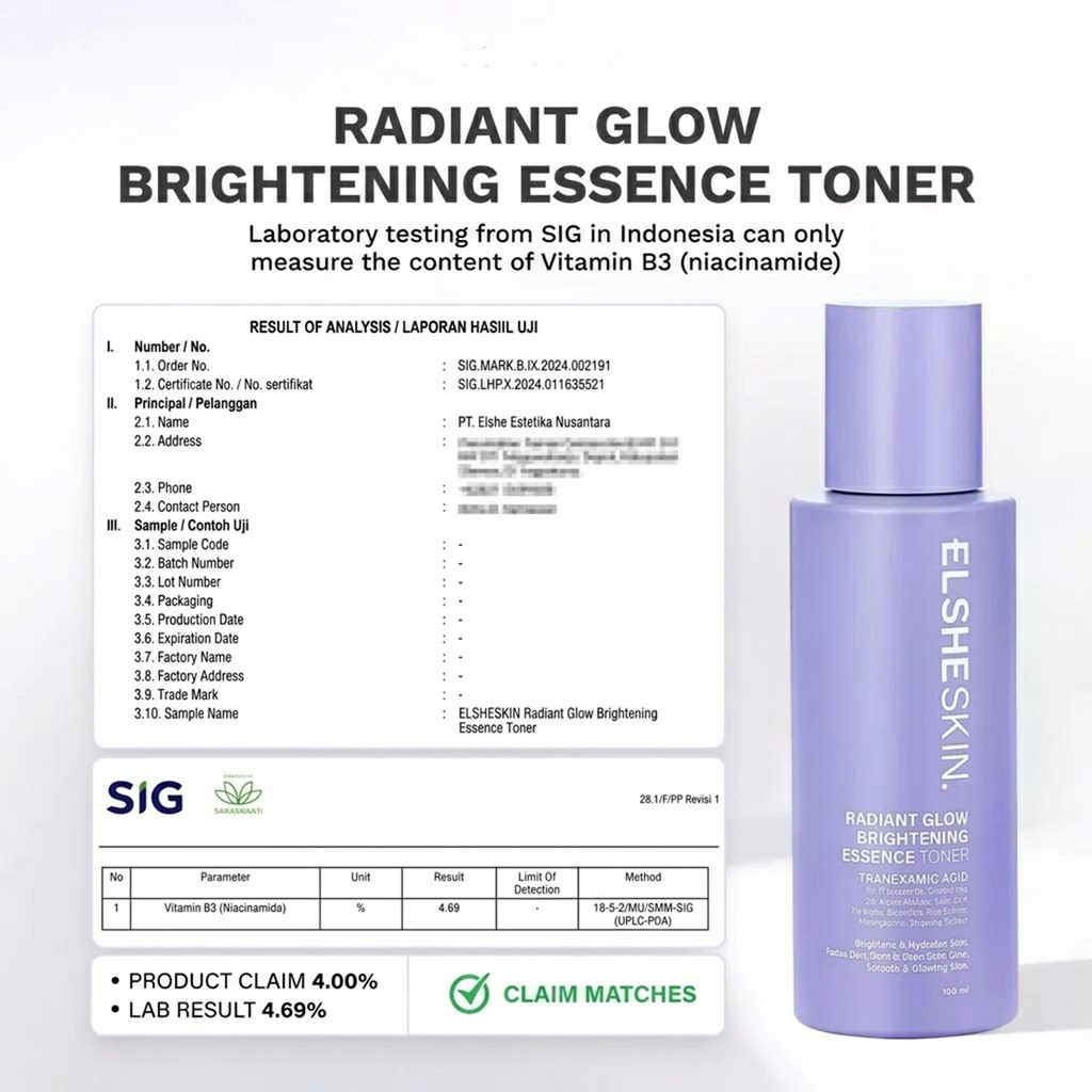 Elsheskin Radiant Glow Brightening Essence Toner 100ml Hydrating Face Toner