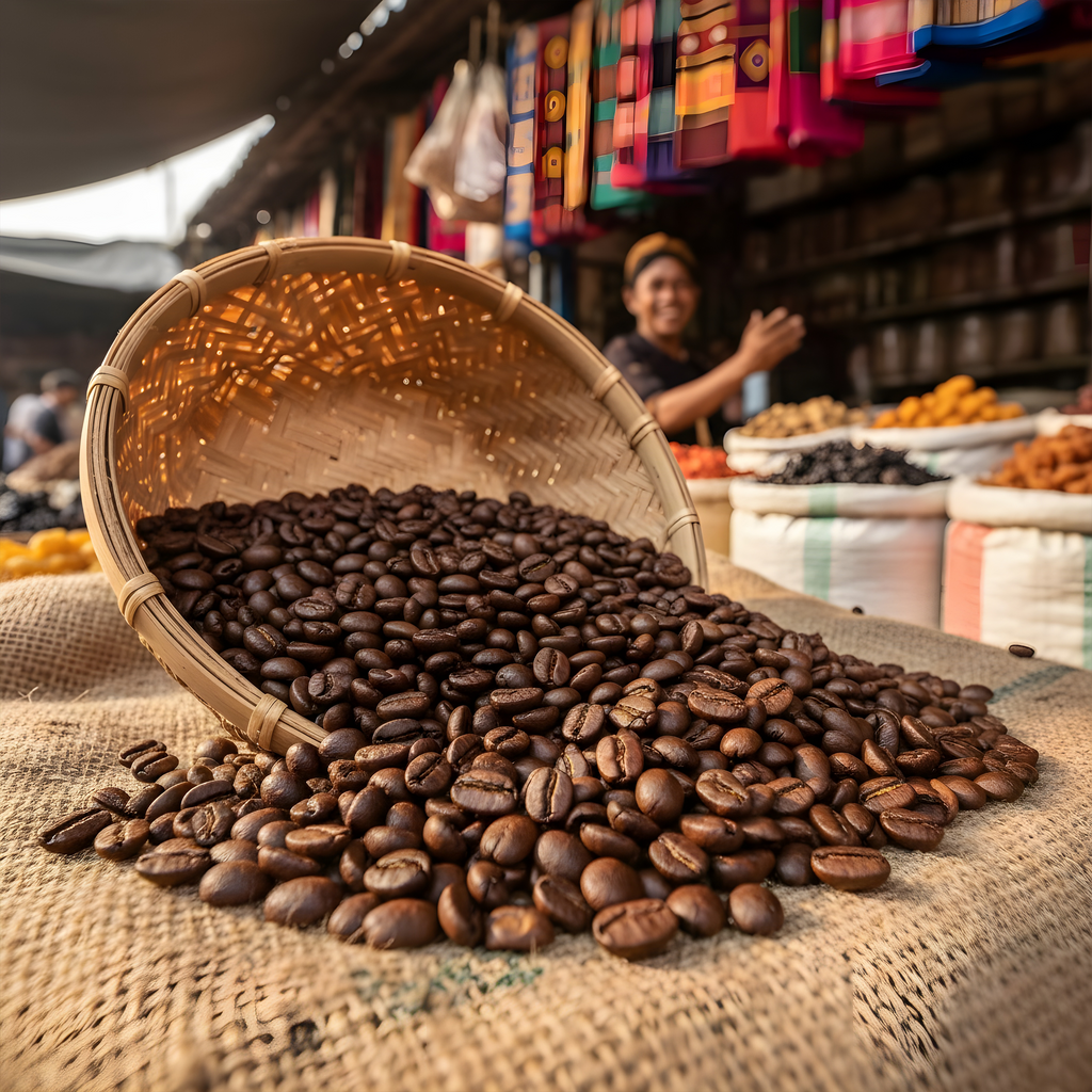 Robusta Coffee Beans 1kg – Dampit Tirtoyudo Market Grade Coffee