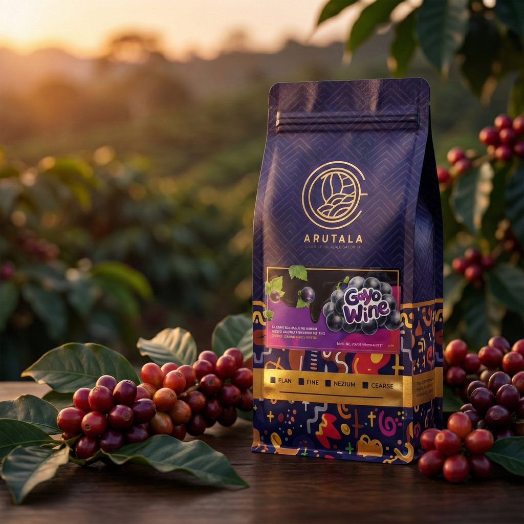 Arabica Gayo Wine Coffee 200g – Medium Grind Single Origin by Arutala Coffee