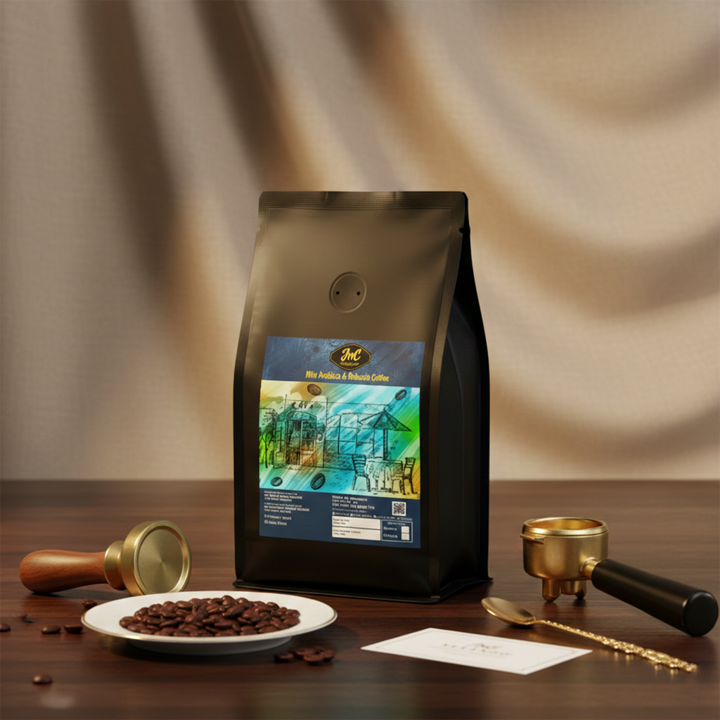 Robusta House Blend Coffee 1kg – Medium Grind Espresso Coffee for Milk-Based Drinks