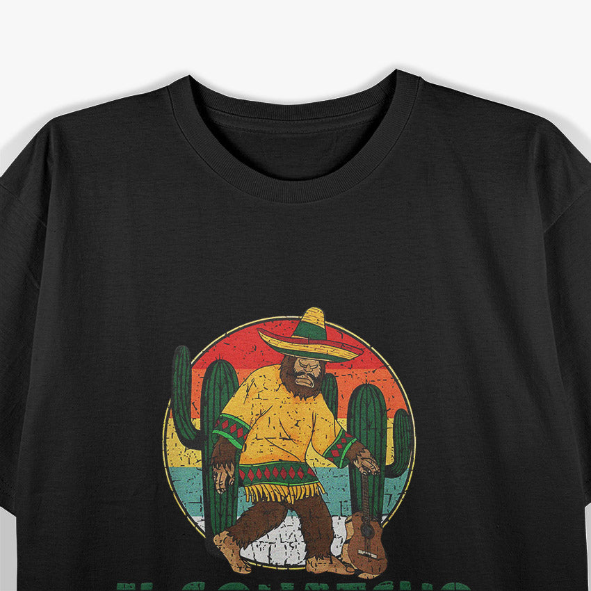 Mexico Sasquatch Bigfoot with Mexican Sombrero T-Shirt