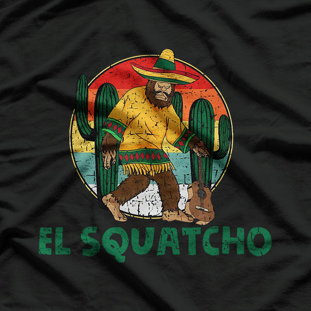 Mexico Sasquatch Bigfoot with Mexican Sombrero T-Shirt