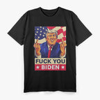 Donald Trump Middle Finger Biden Harris America Republican T-Shirt