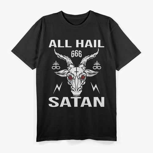 All Hail Satan Baphomet Occult Pentagram Symbol of Dark Rebellion T-Shirt