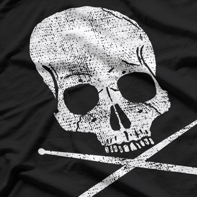 Death Drummer Metal Vintage Drum Set Drumsticks T-Shirt