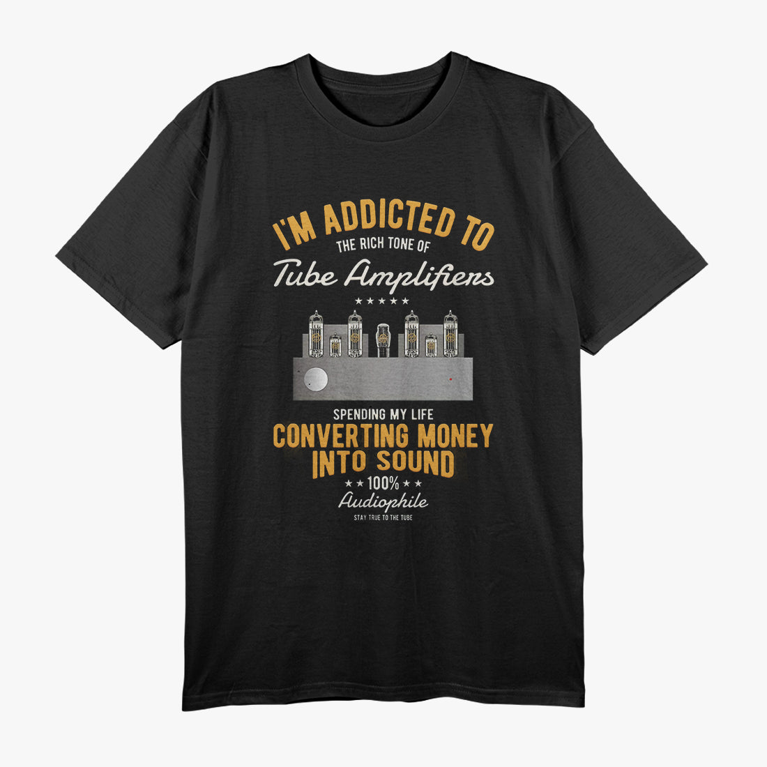 Vintage Retro Guitar Bass Tube Amp Analog-Audio Vacuum Tube T-Shirt