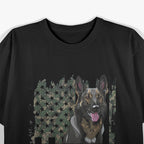 German Shepherd USA Flag Patriotic Shepherd T-Shirt