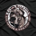 Pitbull Save A Pitbull Funny Dog Rescue Pitbull Mom Dad T-Shirt