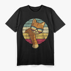 Vintage Orange Tabby Cat Wearing Sunglasses T-Shirt