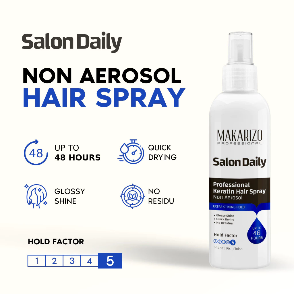 Salon Daily Professional Keratin Hair Spray Non Aeorosol - Extra Strong Hold 200 mL