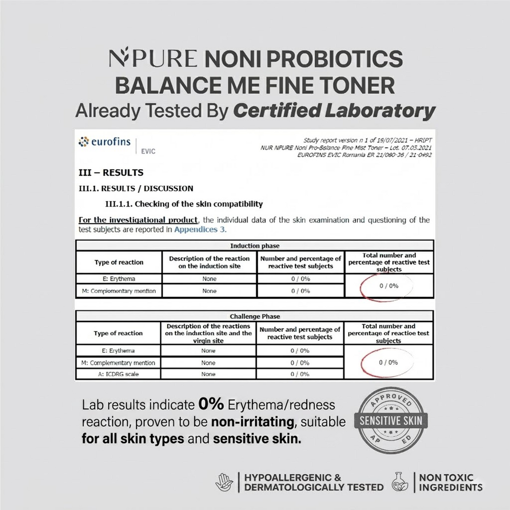 NPURE Noni Serum-Infused Toner 80ml Hydrating Soothing for Sensitive Skin