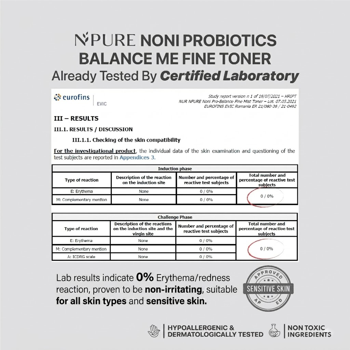 NPURE Noni Serum-Infused Toner 80ml Hydrating Soothing for Sensitive Skin
