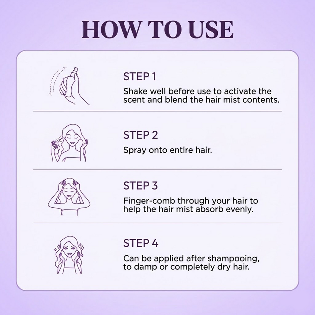 3Pcs Grace and Glow Silky Protect Care Hair Mist Perfume Spray for Dry Split Ends