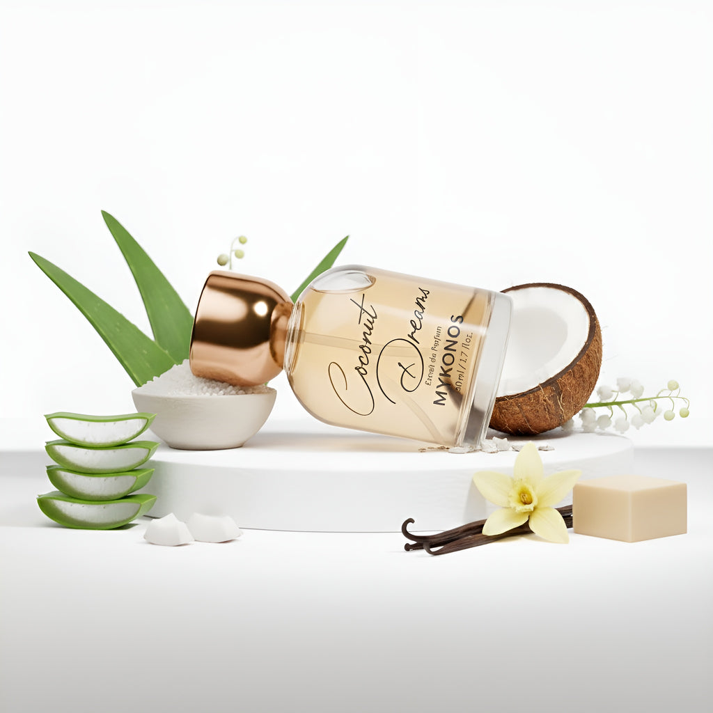Mykonos Coconut Dreams Extrait de Parfum 50ml Soft Tropical Coconut Luxury Scent