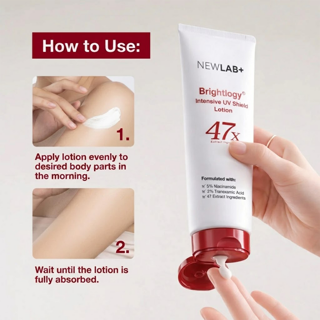 NEWLAB Brightlogy Intensive UV Shield Body Lotion Brightening Serum Moisturizer