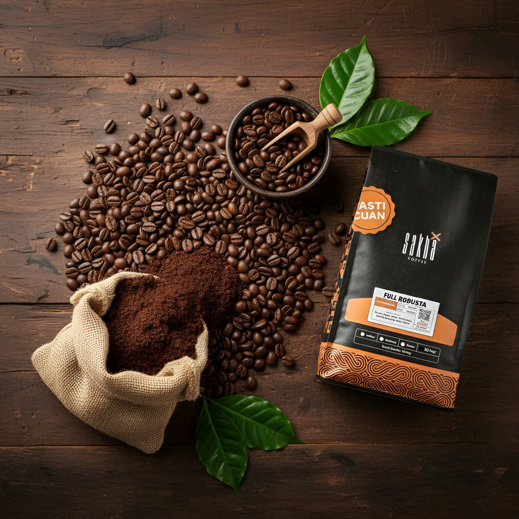 Sakha Coffee Roastery Fine Robusta Coffee Beans 1kg – Espresso Roast Coffee