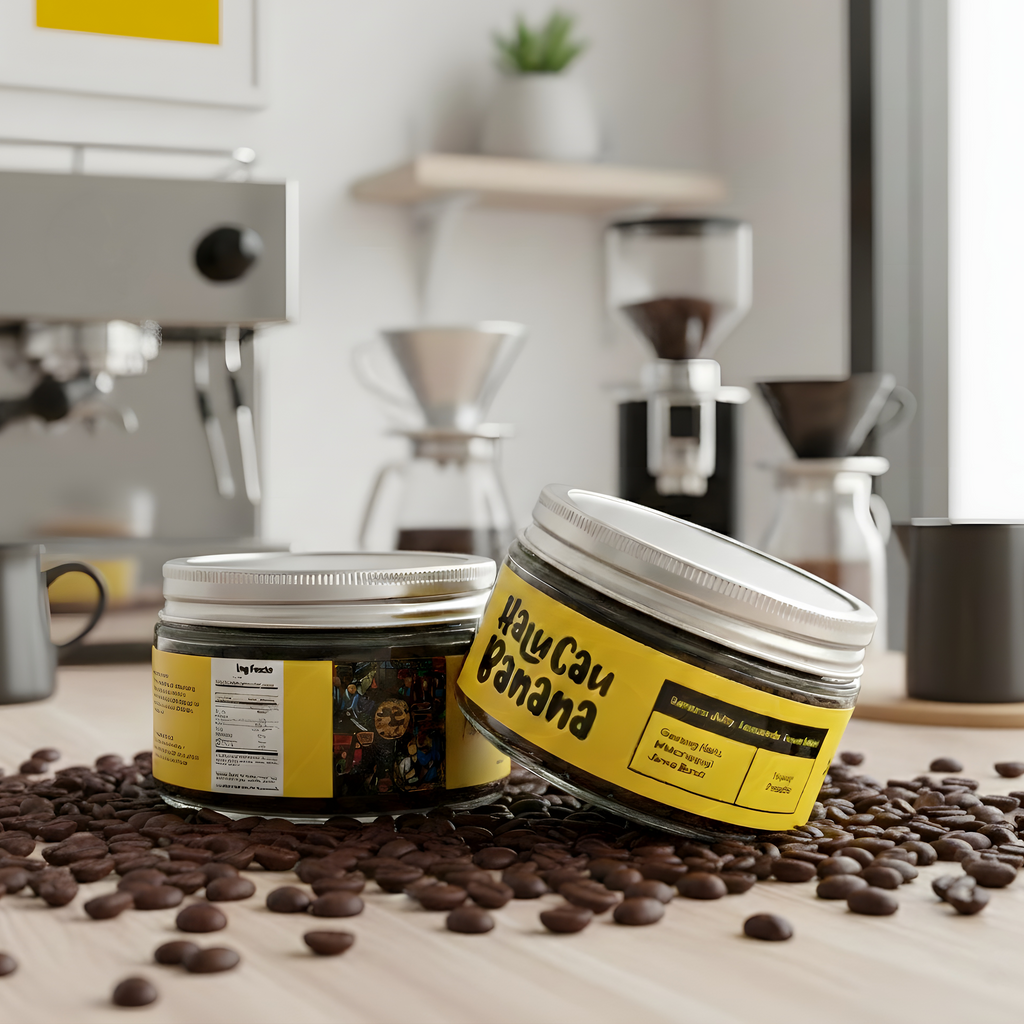 Kopi Anjis Arabica Halu Banana Specialty Coffee Beans 200g – Gunung Halu Honey Roast