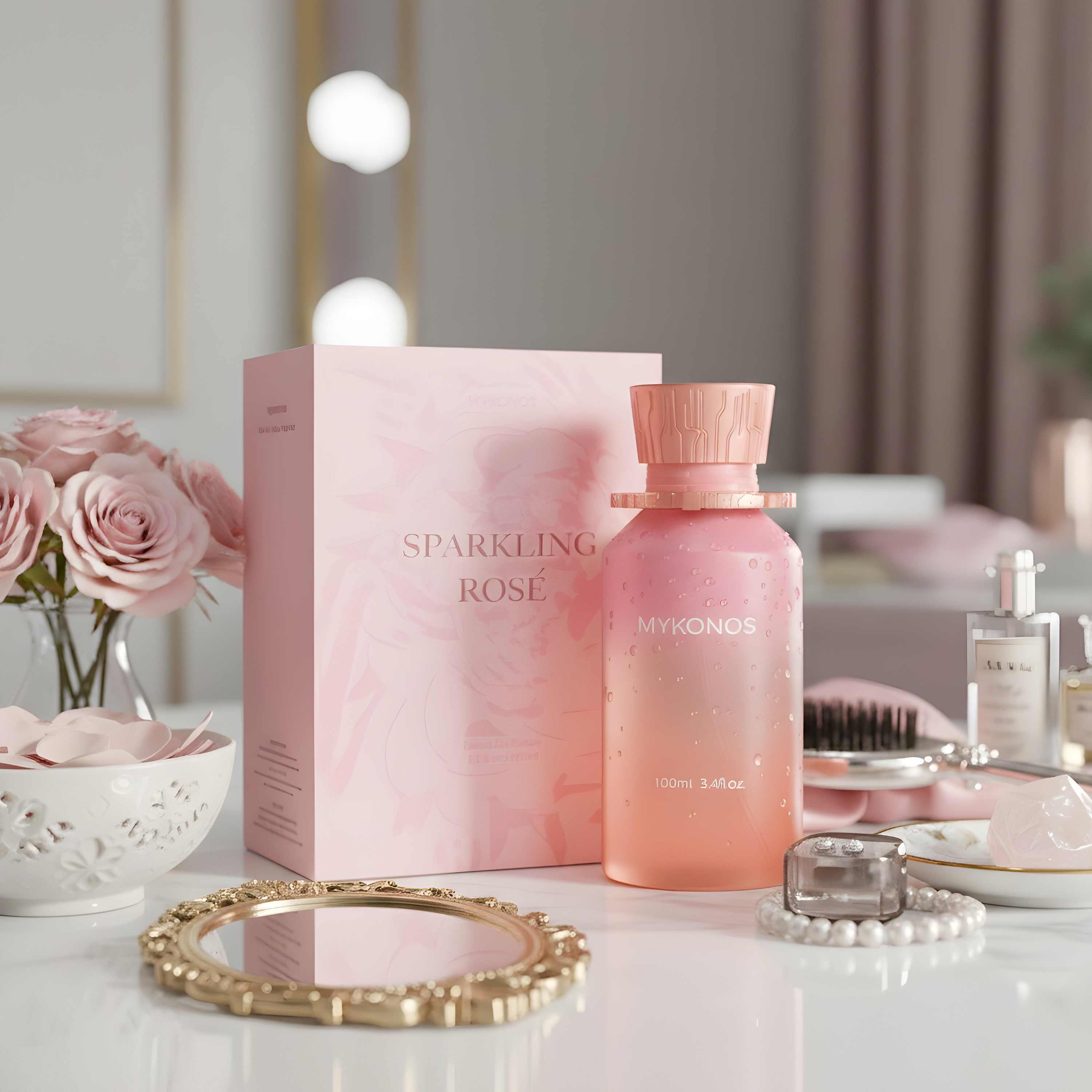 Mykonos Sparkling Rosé Extrait de Parfum 100ml Floral Fruity Rose Luxury Scent