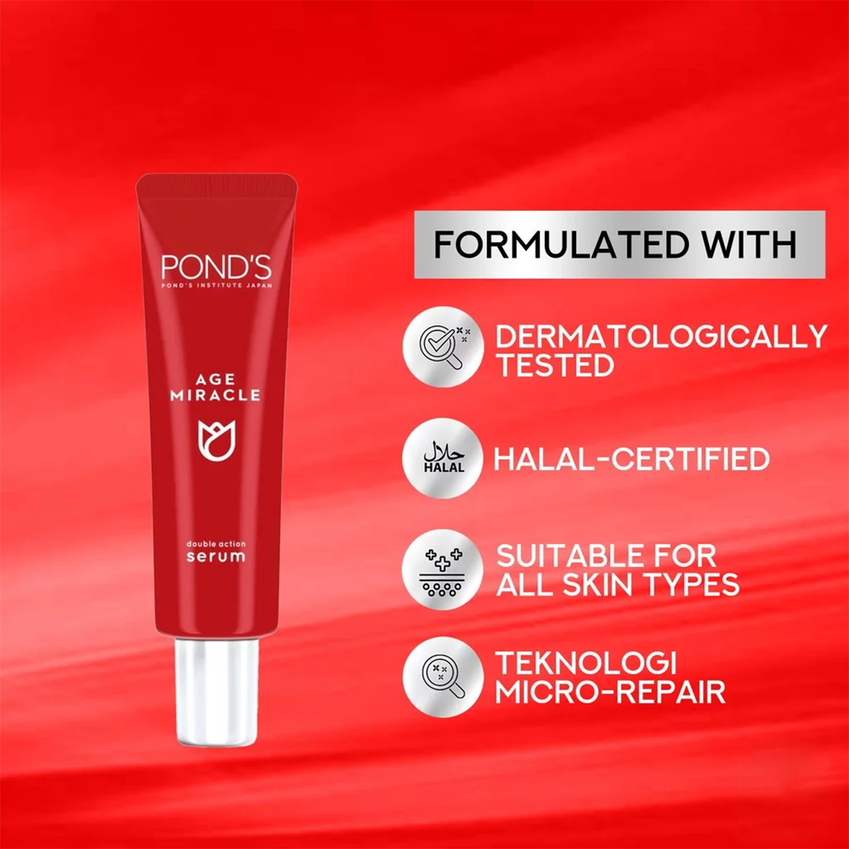 Pond's Age Miracle Anti-Aging Face Serum 15ml Retinol Niacinamide Glowing Skin