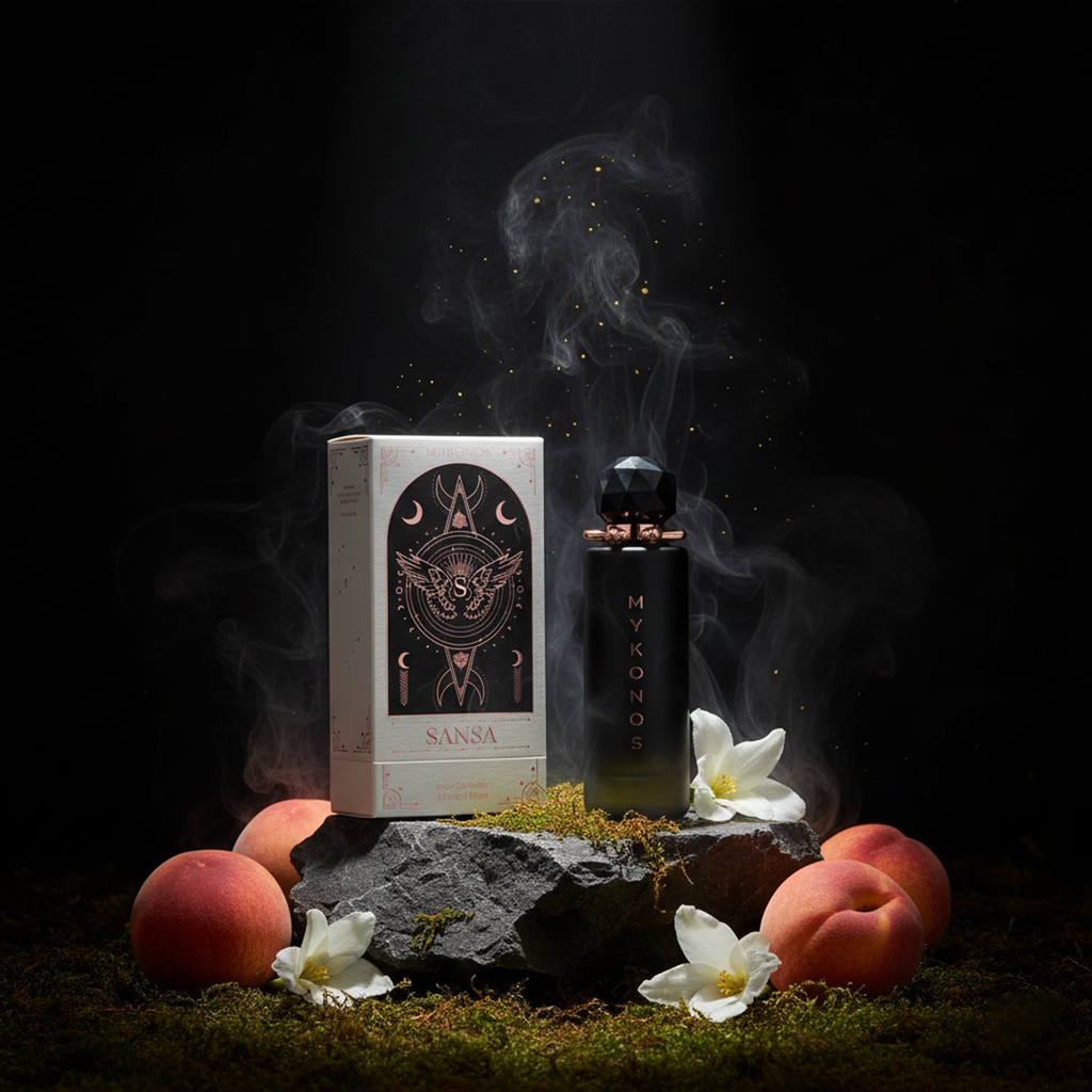 Mykonos Sansa Extrait de Parfum 100ml Luxury Floral Fruity Gourmand Elegant Feminine Scent