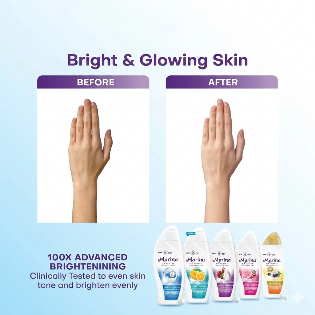 Marina UV White Healthy & Glow Hand Body Lotion (3-Pack)