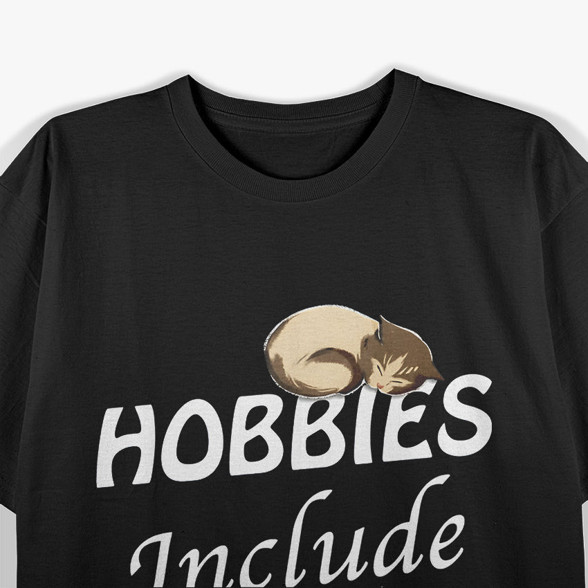 Hobbies Include Napping Sleeping Cat T-Shirt