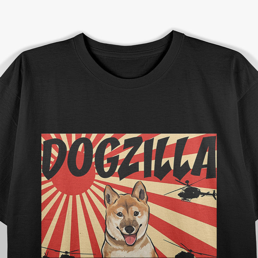 Funny Retro Dogzilla Shiba Inu T-Shirt