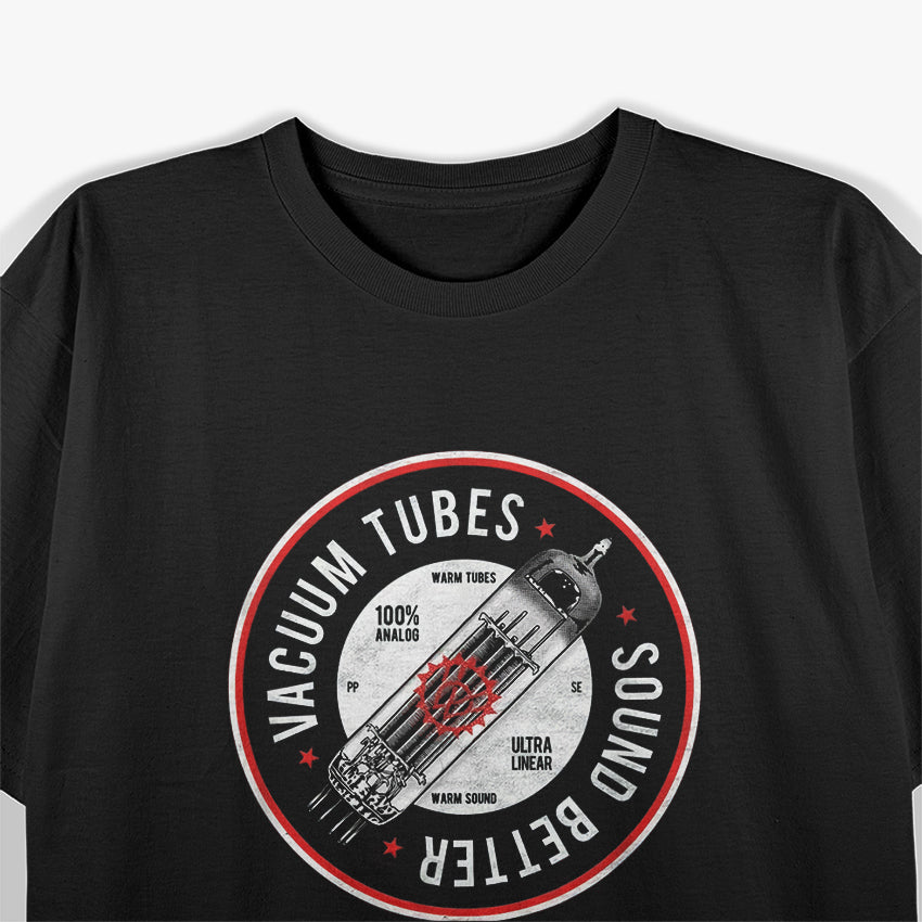 Retro Analog Audio Vacuum Tube Guitar Bass Cool Gift T-Shirt