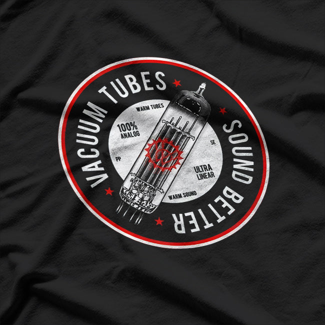 Retro Analog Audio Vacuum Tube Guitar Bass Cool Gift T-Shirt