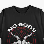 No Gods, No Masters: Baphomet Pentagram for Atheist Satanism Rebellion T-Shirt
