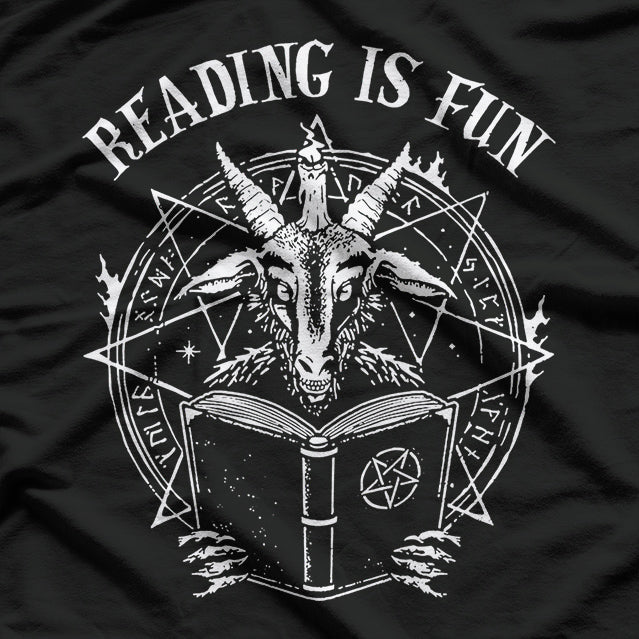 Reading Is Fun Baphomet Goat with a Dark Twist T-Shirt