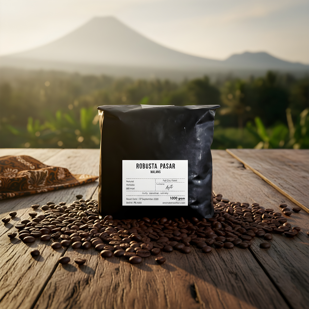 Robusta Coffee Beans 1kg – Dampit Tirtoyudo Market Grade Coffee