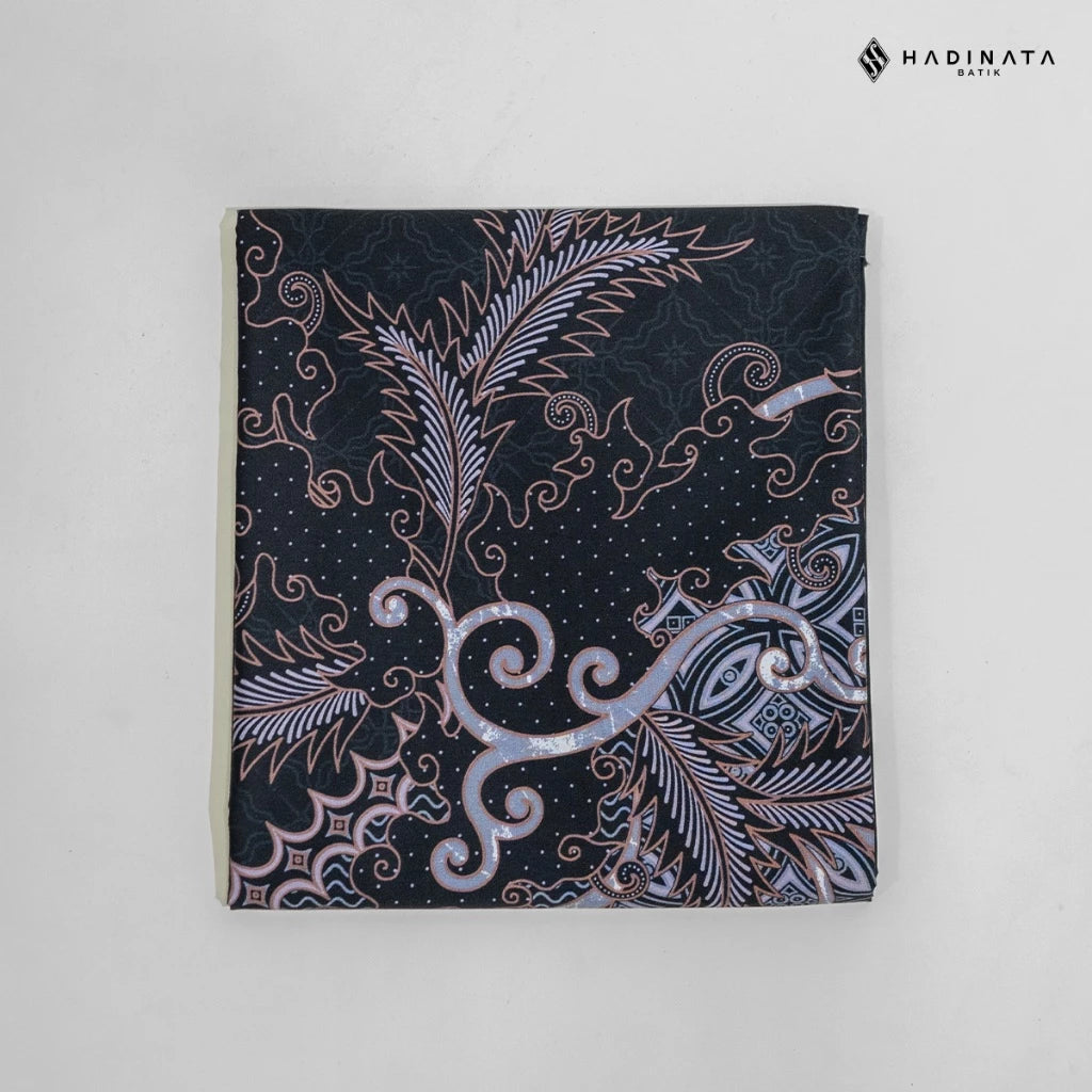 Hadinata Premium Superfine Cotton Batik Fabric Datura Black – 3 Meter Fabric