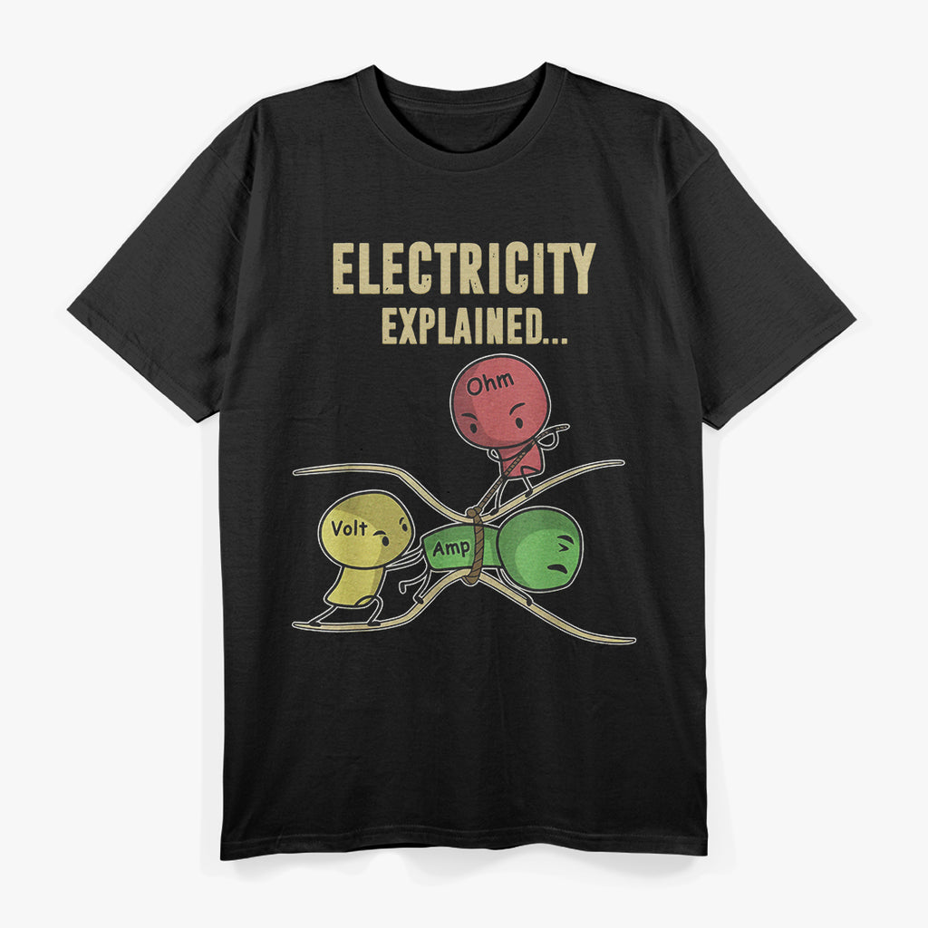 Funny Electricity explained Ohm' Law Graphics Design Gift T-Shirt