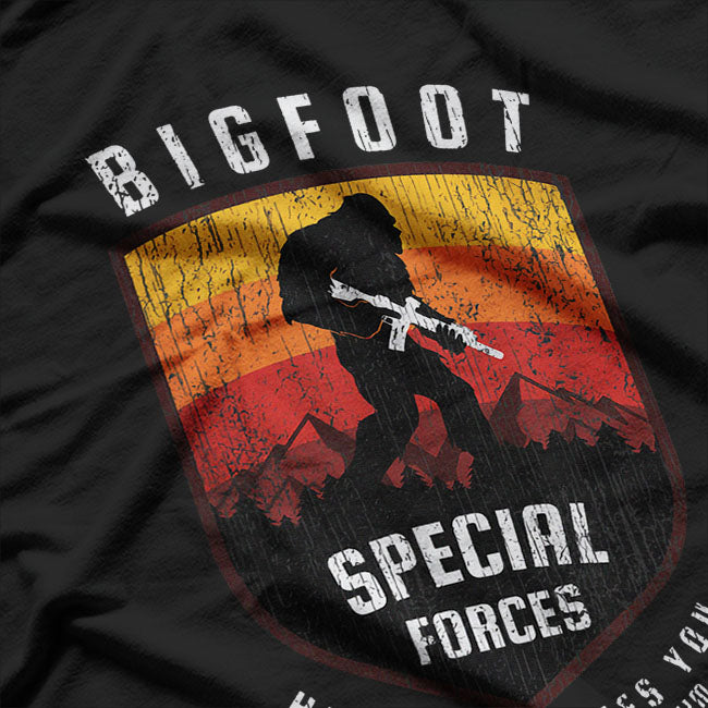 Funny Bigfoot Tactical Special Forces T-Shirt