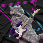 Bass Cat Rock Kitty On A Bass Guitar T-Shirt