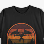 Cryptid Vintage Orange Mothman Folklore in Retro Style T-Shirt