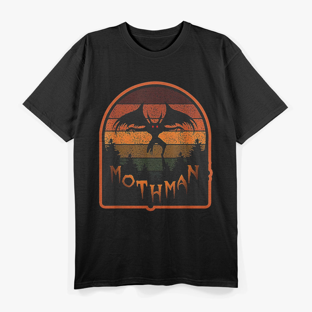 Cryptid Vintage Orange Mothman Folklore in Retro Style T-Shirt