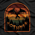 Cryptid Vintage Orange Mothman Folklore in Retro Style T-Shirt