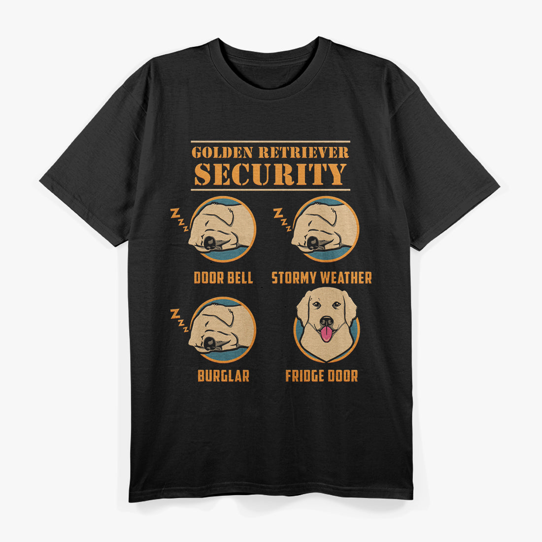 Golden Retriever Golden Retriever Security Funny Dog T-Shirt