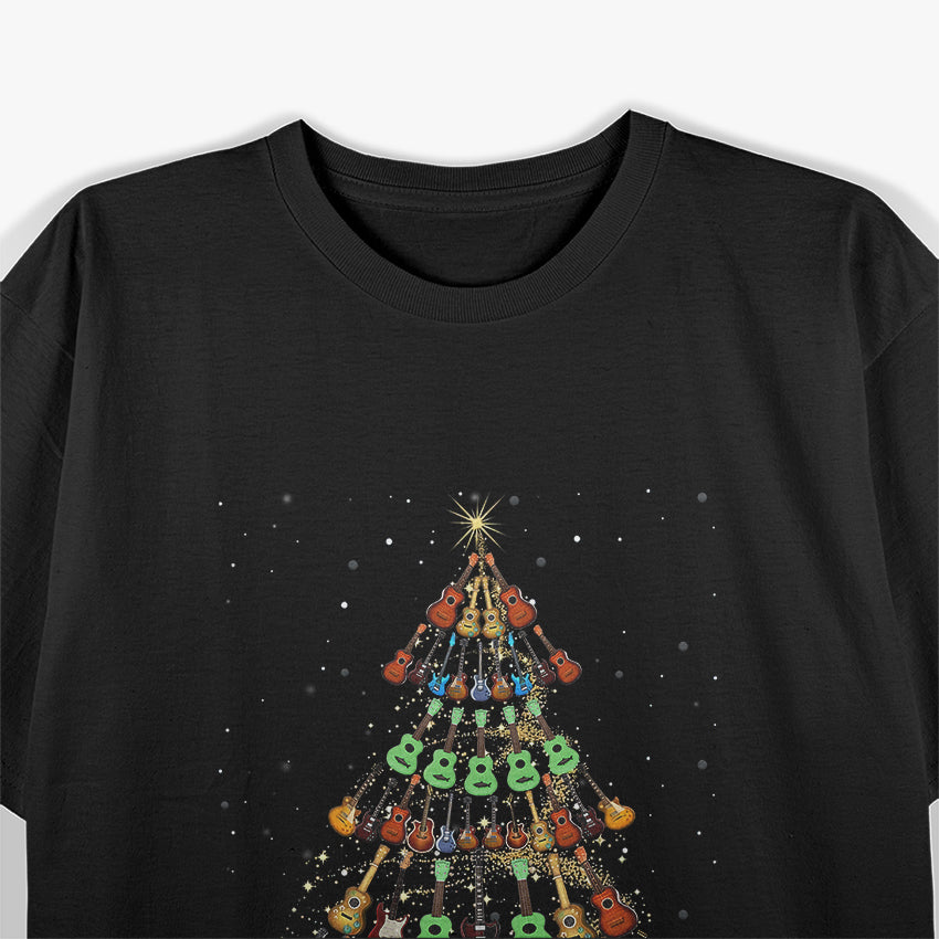 Guitar Christmas Tree Funny Merry Xmas Gifts Music Band T-Shirt