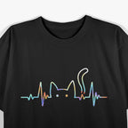 Cute Cat Line Minimalistic T-Shirt