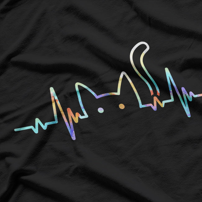 Cute Cat Line Minimalistic T-Shirt
